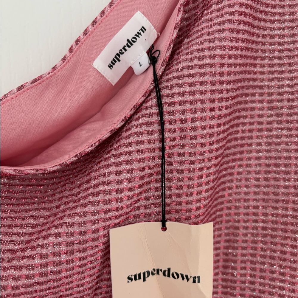 Superdown Pink One Shoulder Dress - Picture 3 of 5